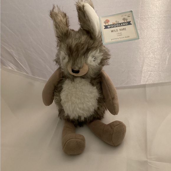 Pottery Barn Kids Woodland Wild Hairy Hare plush Stuffed Animal - Picture 1 of 9